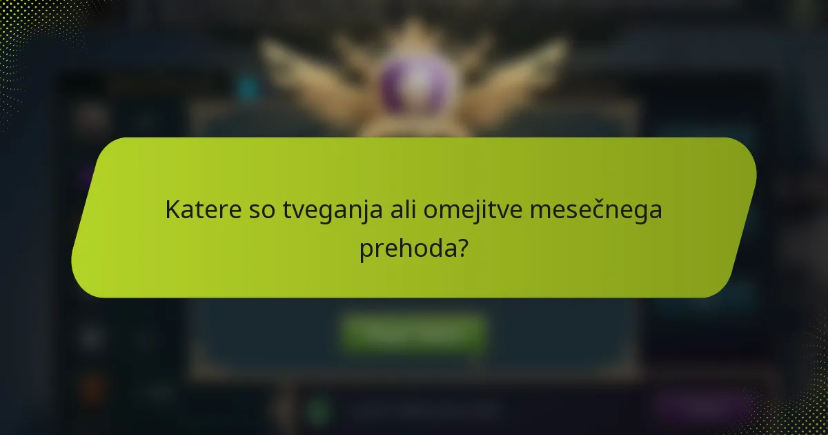 Katere so tveganja ali omejitve mesečnega prehoda?